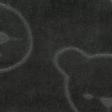 Dark Grey Tone-on-Tone Velvet, Cotton-Poly