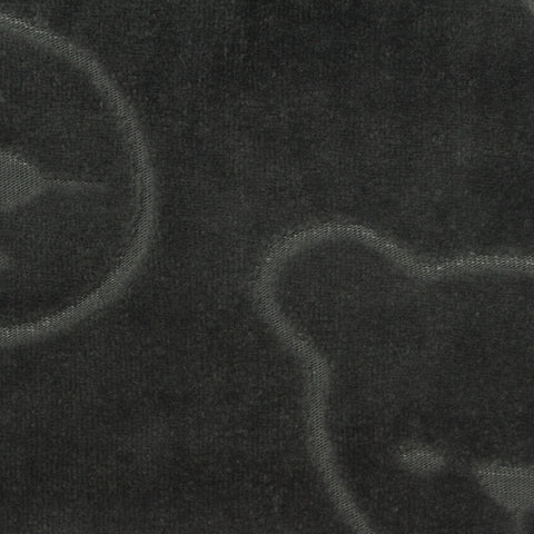 Dark Grey Tone-on-Tone Velvet, Cotton-Poly