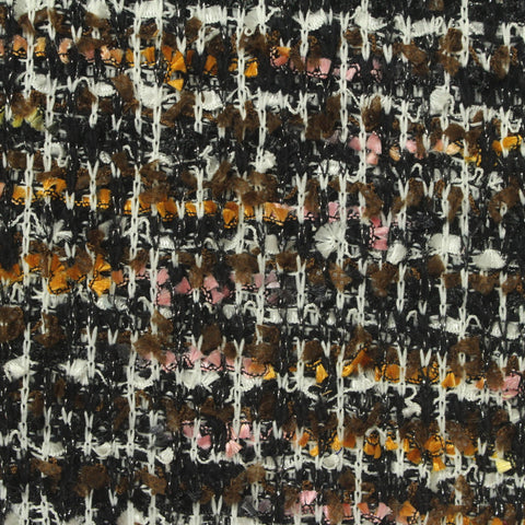 Black Flecks Bouclé, Poly-Cotton