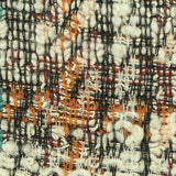 Cream Textured-Plaid Bouclé, Poly-Cotton — texture