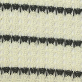 Black Horizontal-Stripe Rib Knit, Polyester