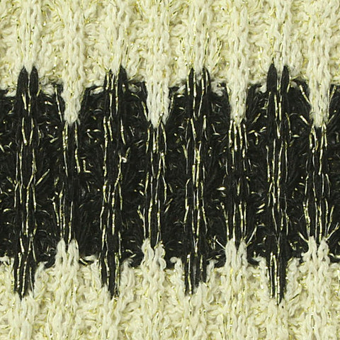 Cream Zigzag Rib Knit, Polyester