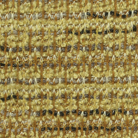 Gold Horizontal-Stripe Bouclé, Polyester