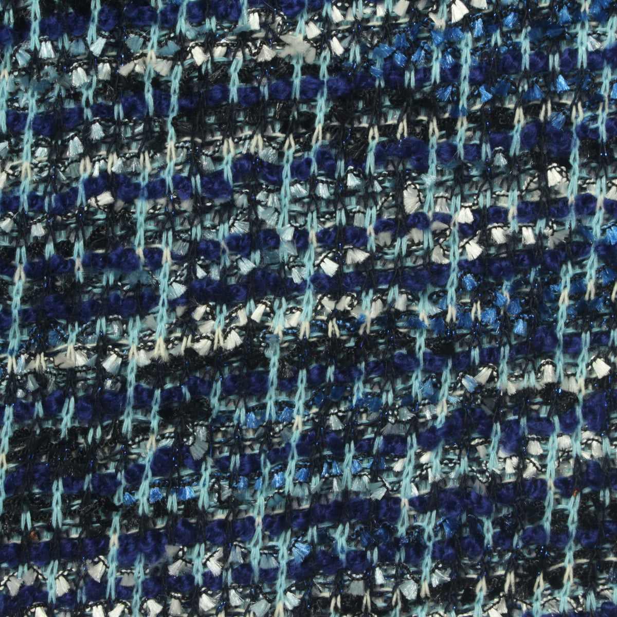 Dark Blue Textured Bouclé, Polyester