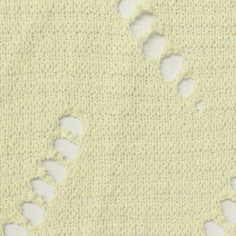 Yellow Openwork Chunky Knit, Poly-Cotton