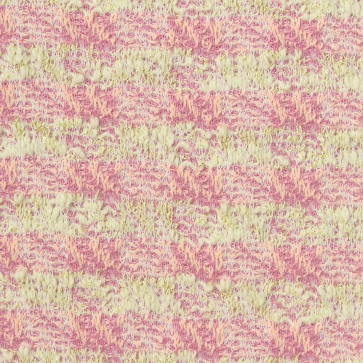 Pink Stripes Chunky Knit, Poly-Cotton