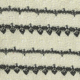 Black Horizontal-Line Chunky Knit, Poly-Cotton