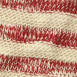Cream Horizontal-Stripe Chunky Knit, Cotton-Poly — texture