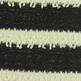 Black Horizontal-Stripe Chunky Knit, Poly-Cotton