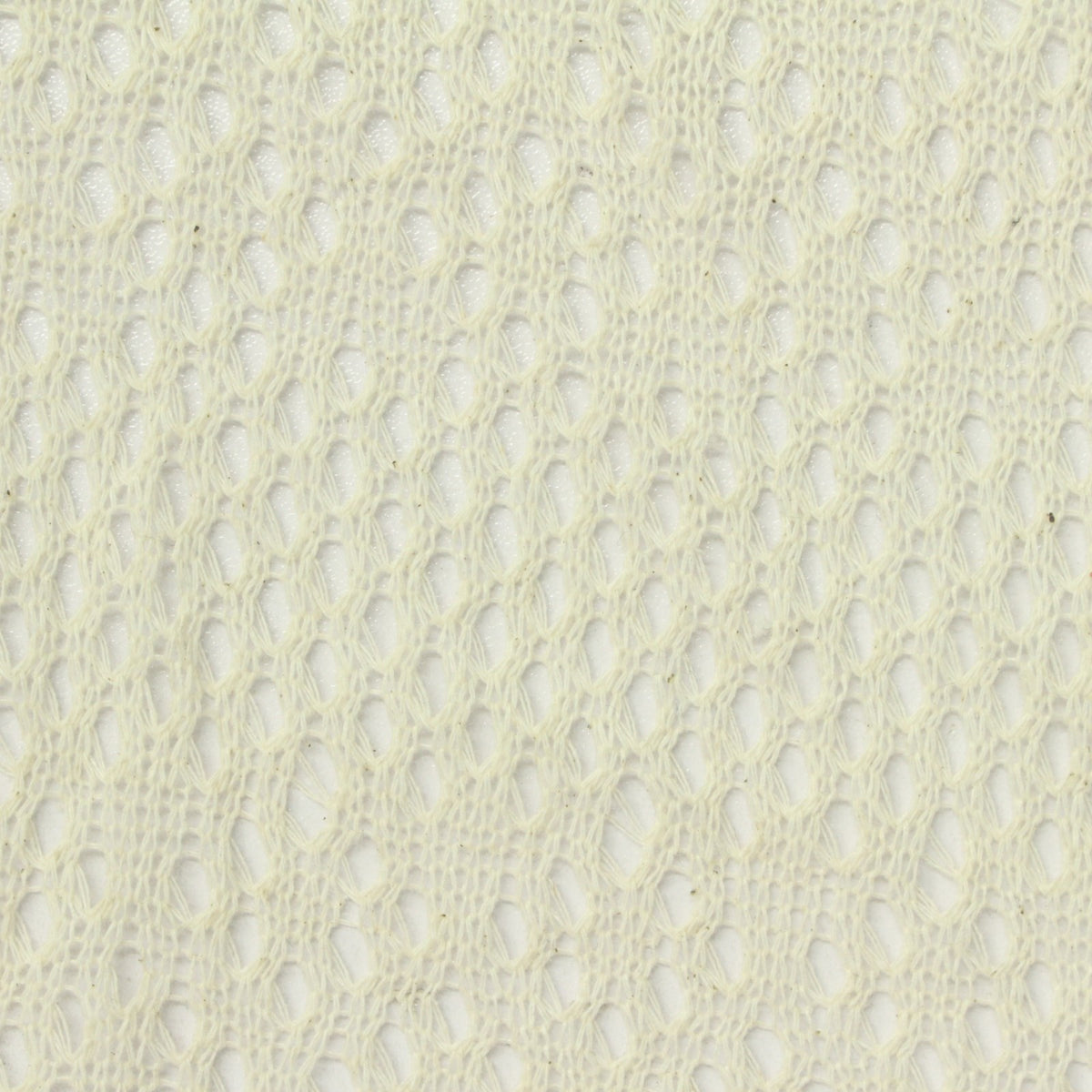 Cream Openwork Chunky Knit, Poly-Cotton, 110 gsm