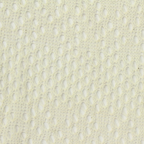Cream Openwork Chunky Knit, Poly-Cotton, 110 gsm