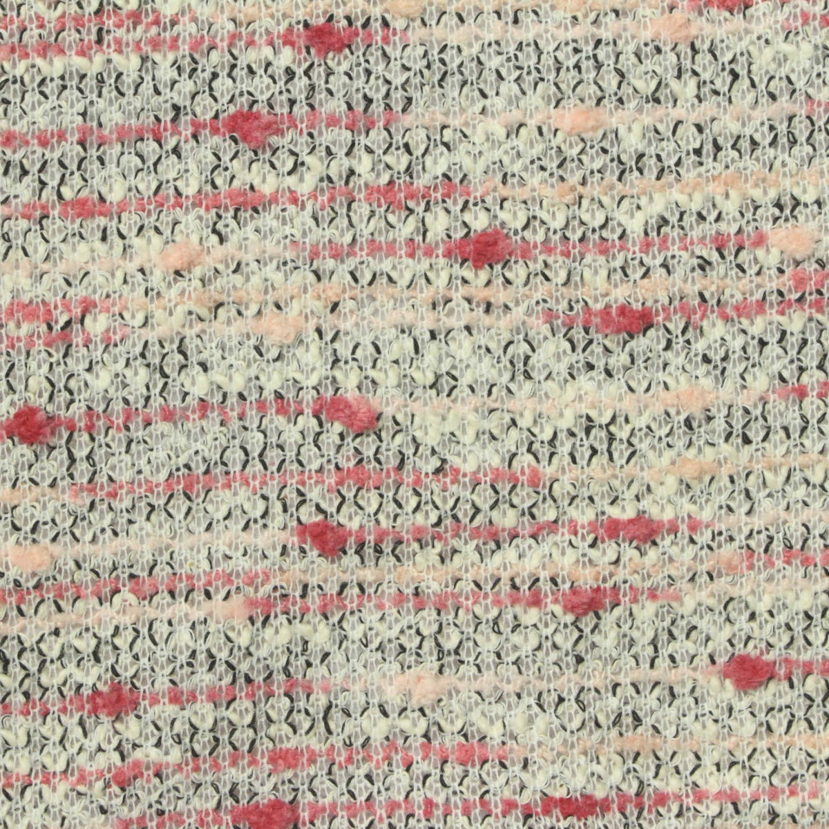 Black Textured French Terry, Poly-Cotton, 260 gsm