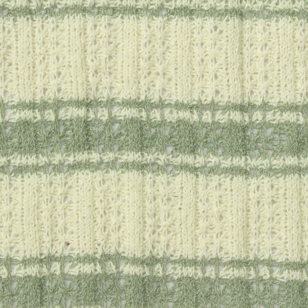Cream Horizontal-Stripe Rib Knit, Cotton-Poly, 213 gsm