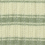 Cream Horizontal-Stripe Rib Knit, Cotton-Poly