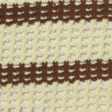 Brown Horizontal-Stripe Chunky Knit, Cotton-Poly