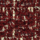 Red Textured-Check Bouclé, Poly-Cotton — texture