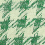 Green Houndstooth Chunky Knit, Nylon-Poly
