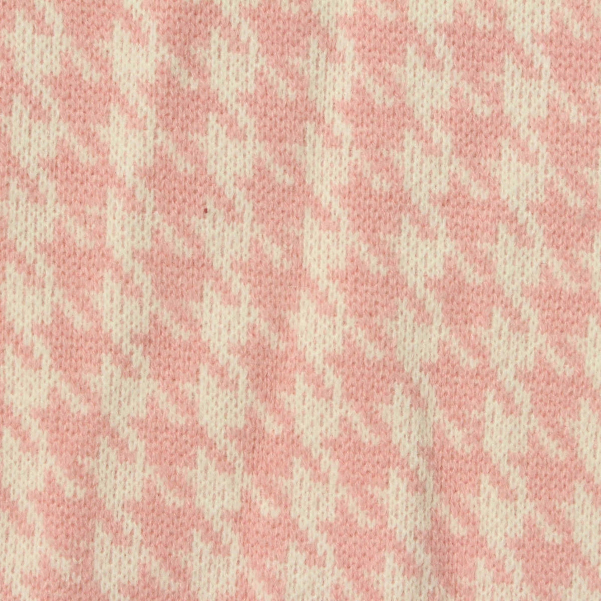 Pink Houndstooth Chunky Knit, Acrylic