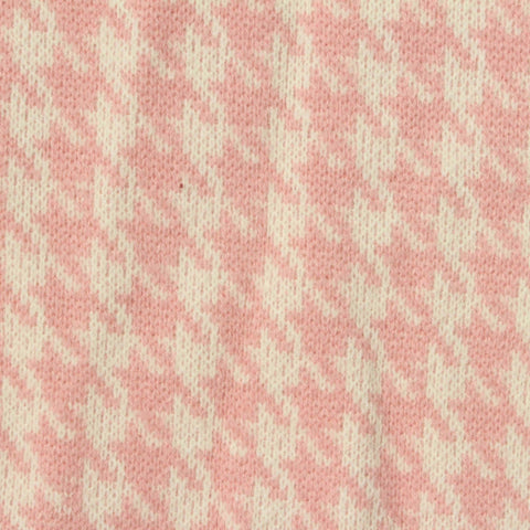 Pink Houndstooth Chunky Knit, Acrylic
