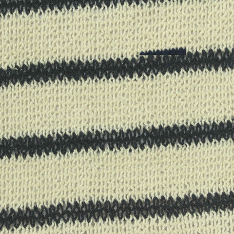Cream Horizontal-Stripe Chunky Knit, Cotton