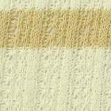 Cream Horizontal-Stripe Rib Knit, Poly-Cotton — texture