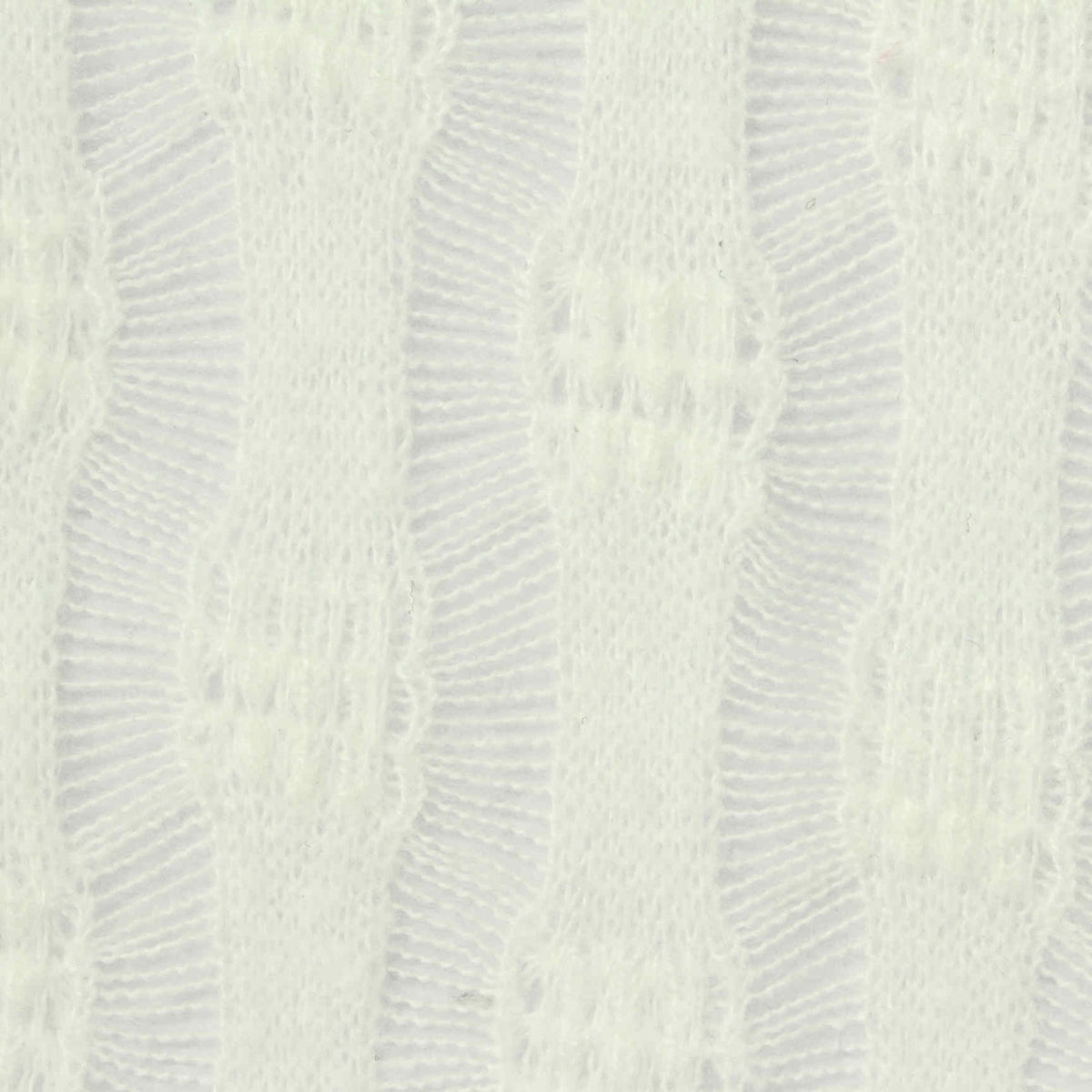 Jacquard 100% Polyester Chunky Knit Fabric, 226 gsm, 172 cm — White