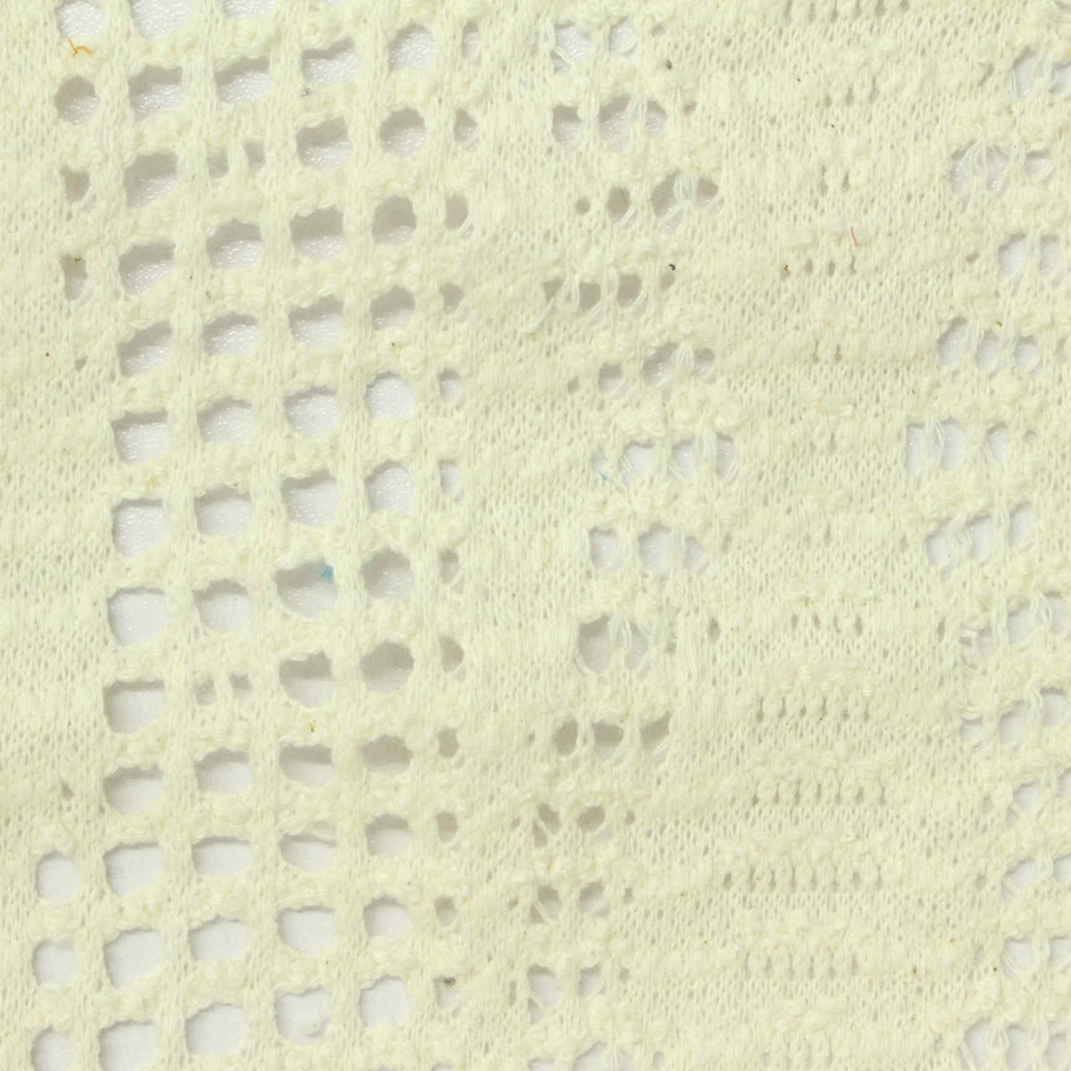 Cream Openwork Chunky Knit, Cotton-Poly