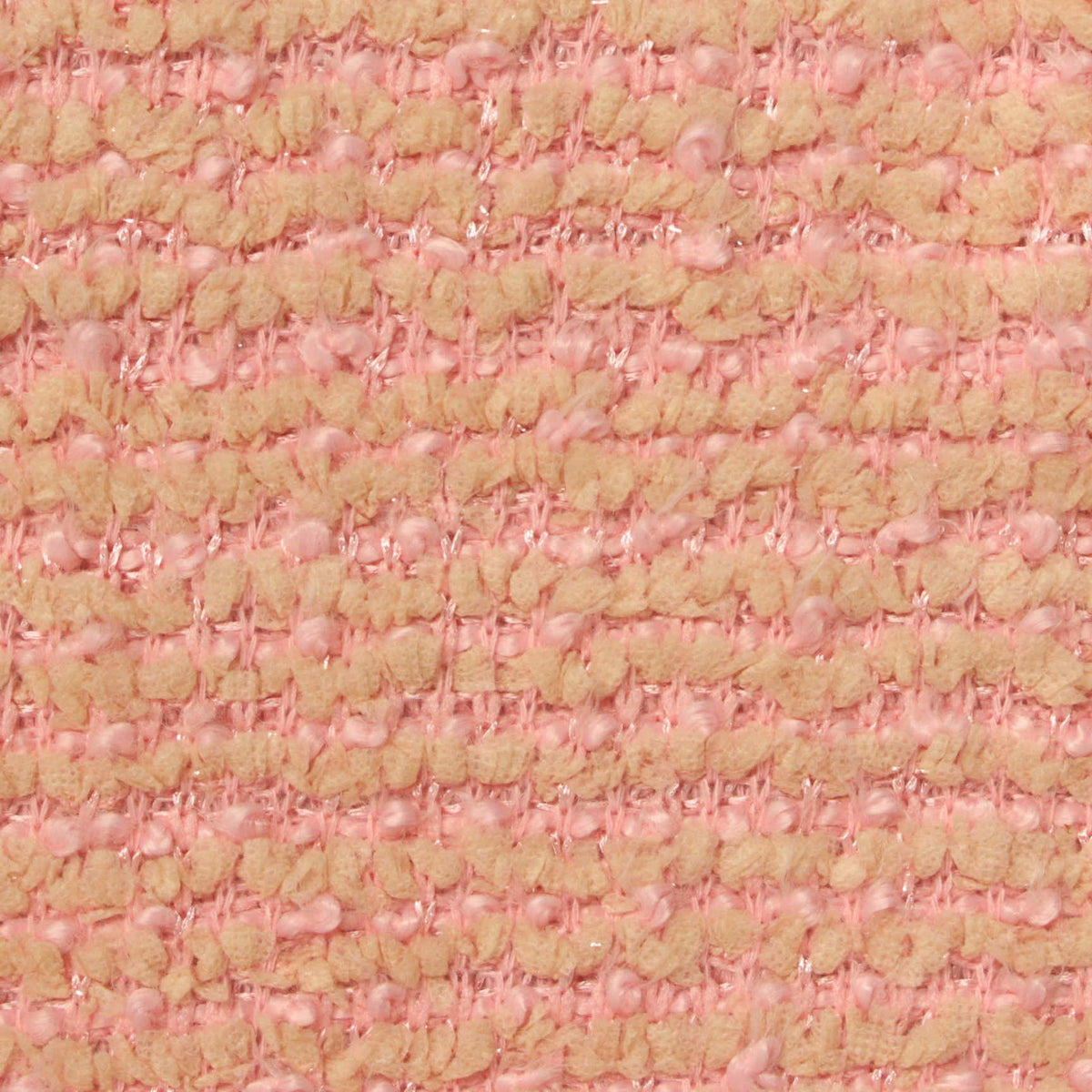 Pink Horizontal-Stripe Bouclé, Polyester