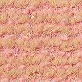 Pink Horizontal-Stripe Bouclé, Polyester — texture