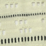 Cream Horizontal-Line Chunky Knit, Polyester — texture