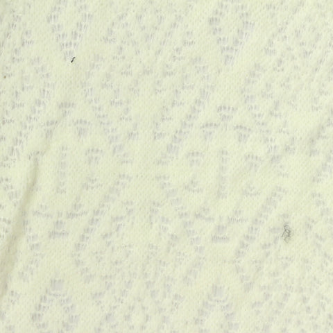 Cream Openwork Chunky Knit, Acrylic-Nylon