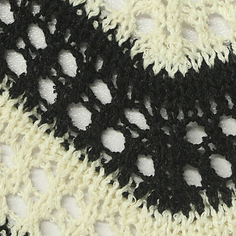 Black Wavy-Stripe Chunky Knit, Polyester