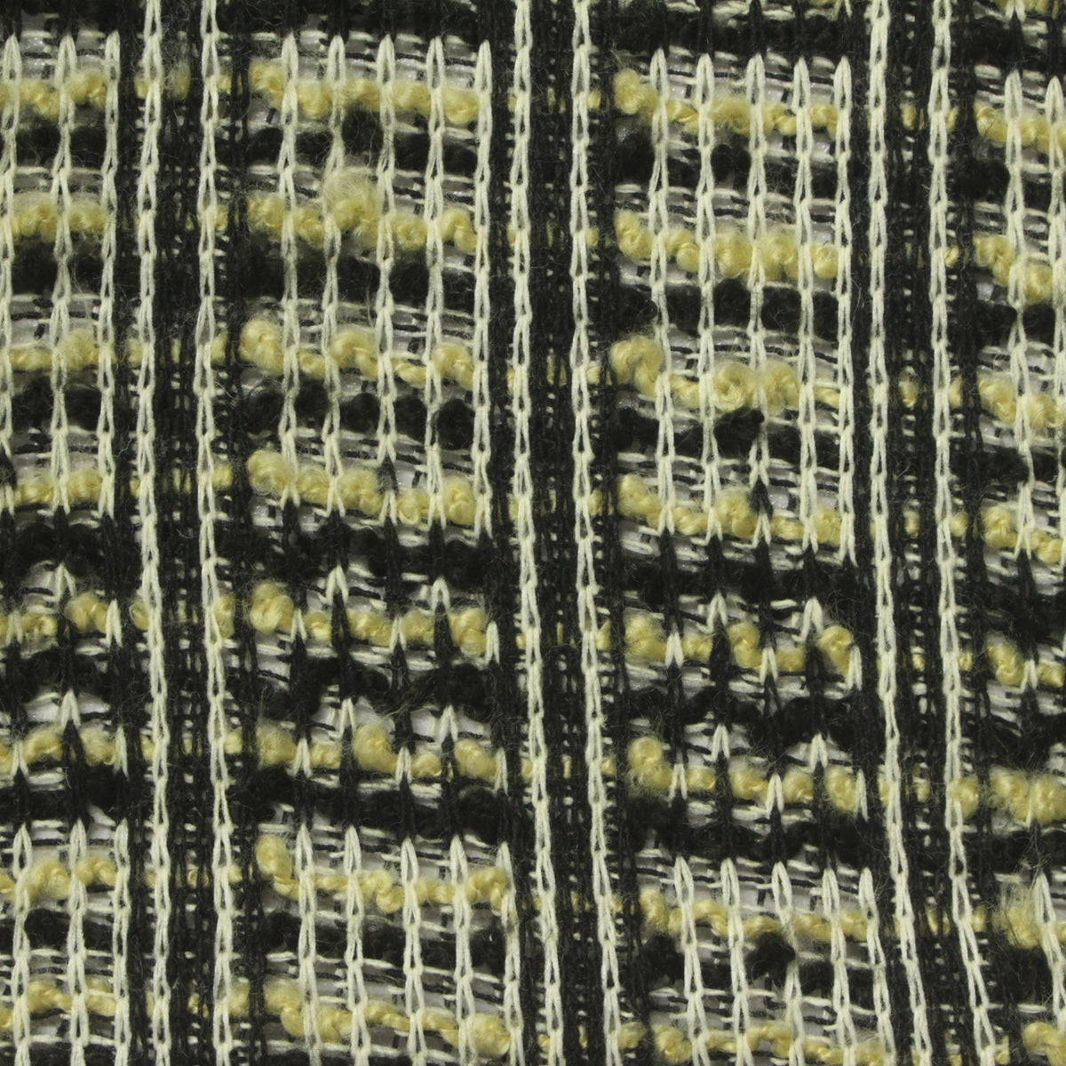 Black Grid Rib Knit, Poly-Acrylic