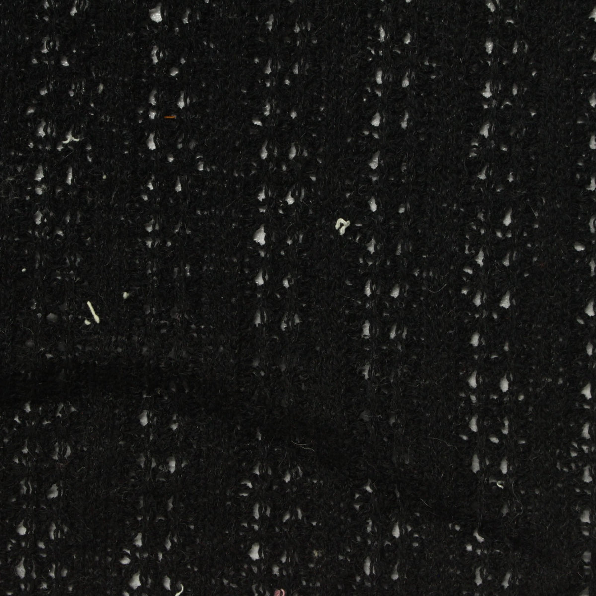 Black Marl Rib Knit, Cotton-Poly, 240 gsm