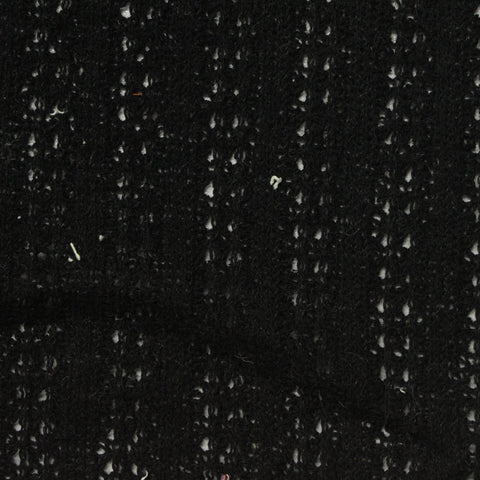 Black Marl Rib Knit, Cotton-Poly, 240 gsm