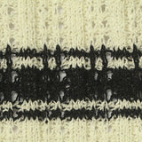 Cream Openwork Rib Knit, Poly-Cotton — texture