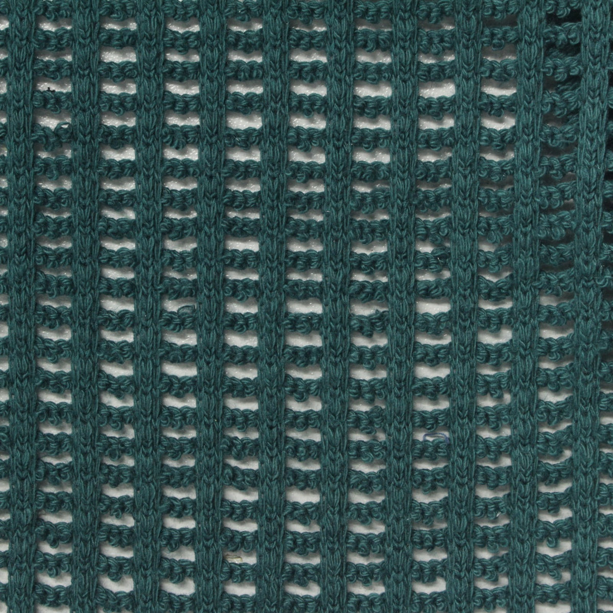 Dark Green Openwork Chunky Knit, Cotton-Poly