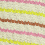 Cream Horizontal-Stripe Chunky Knit, Poly-Cotton