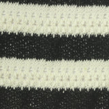 Black Horizontal-Stripe Chunky Knit, Poly-Cotton