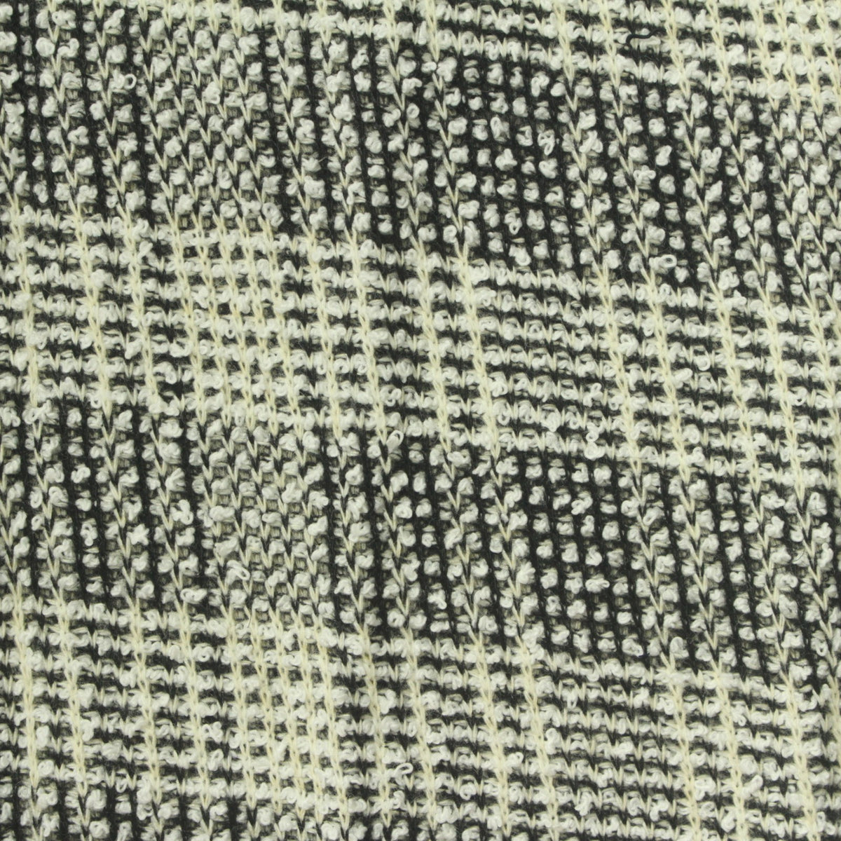 Black Textured-Check Bouclé, Poly-Cotton