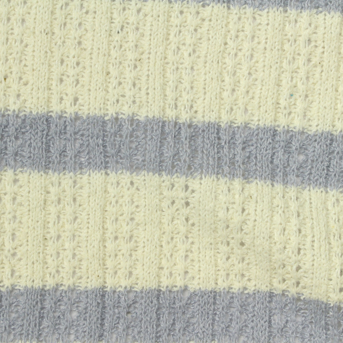 Light Yellow Horizontal-Stripe Rib Knit, Poly-Cotton
