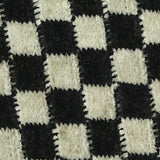 Plaid Polyester Stretch Chenille Fabric, 420 gsm, 167 cm — White — texture