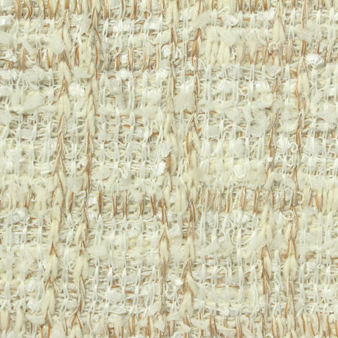 Cream Textured-Check Bouclé, Poly-Cotton