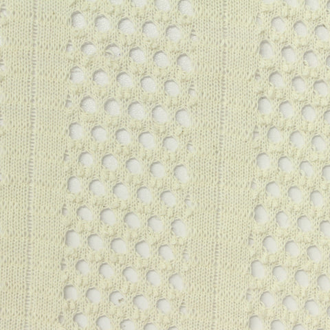 Cream Openwork Chunky Knit, Poly-Cotton, 200 gsm
