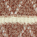 Cream Horizontal-Stripe Chunky Knit, Polyester — texture