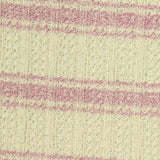 Cream Stripes Rib Knit, Poly-Cotton
