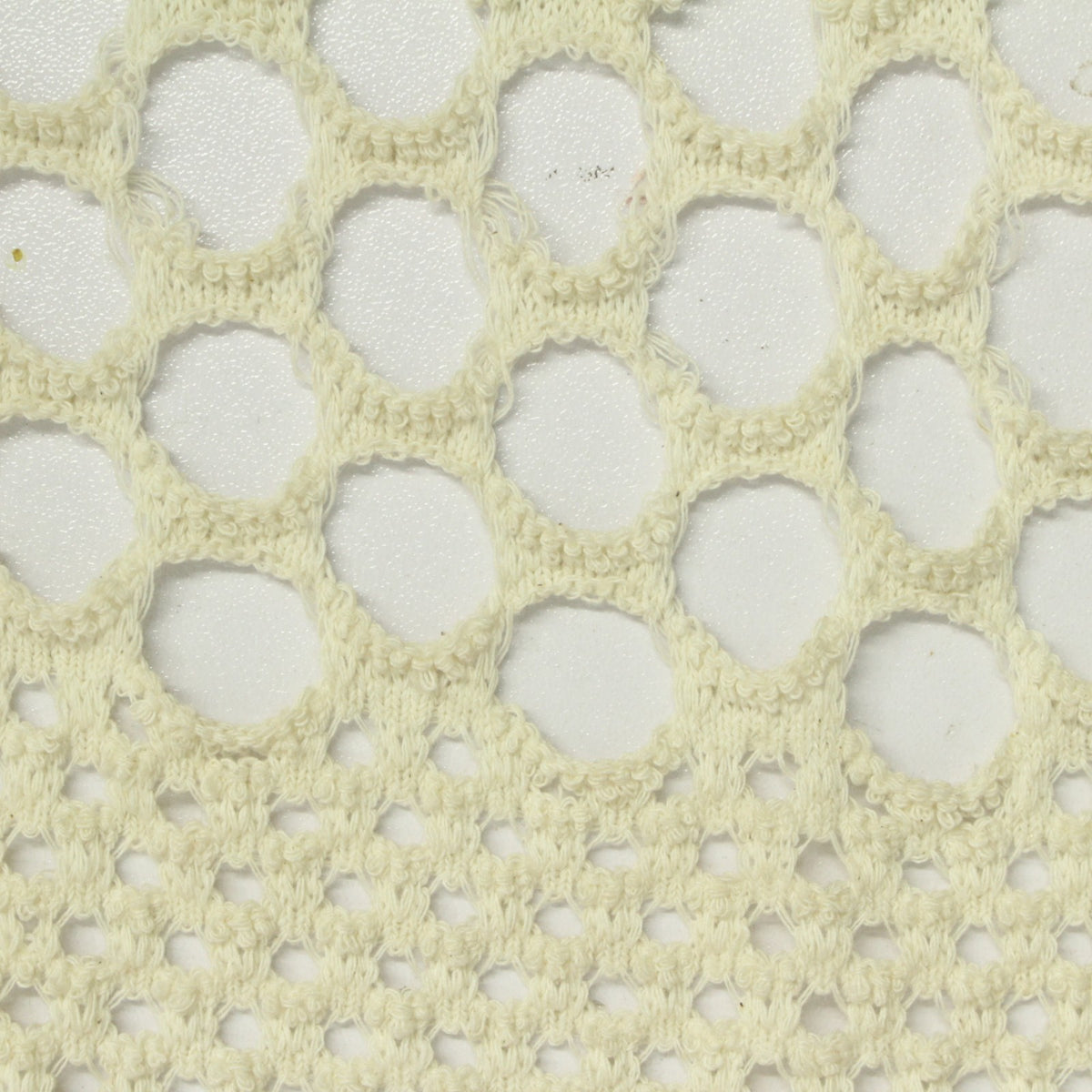 Cream Openwork Chunky Knit, Poly-Cotton, 280 gsm