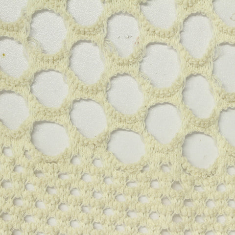 Cream Openwork Chunky Knit, Poly-Cotton, 280 gsm