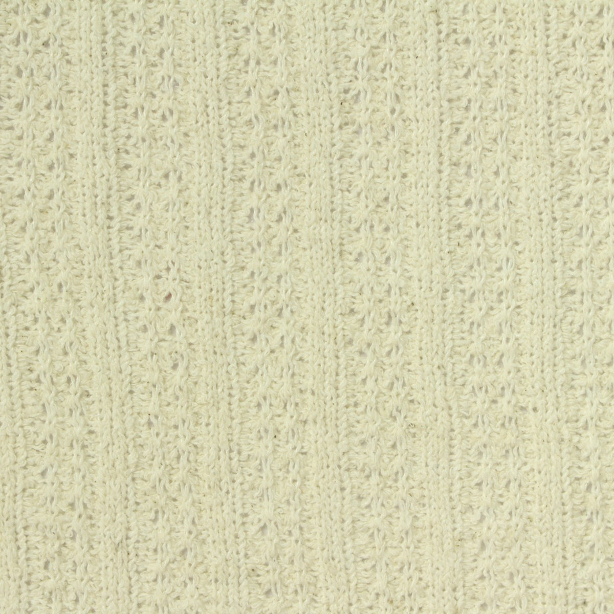 Beige Openwork Rib Knit, Poly-Cotton