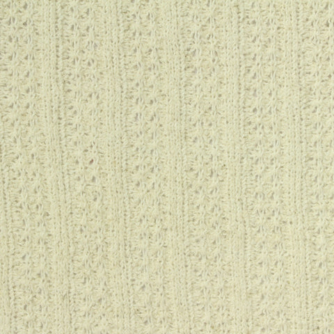 Beige Openwork Rib Knit, Poly-Cotton